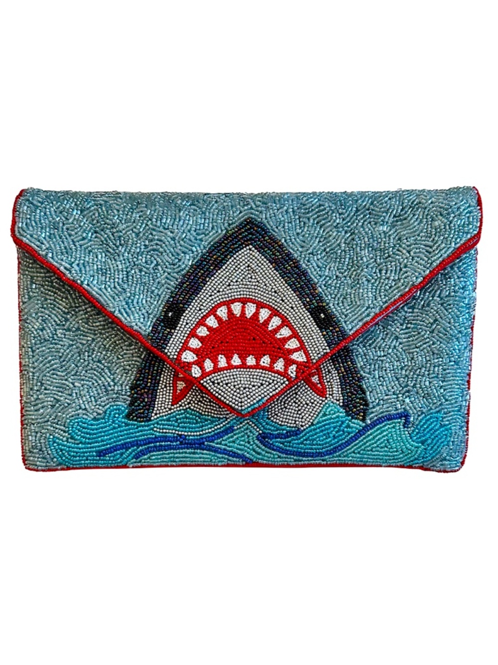 Great White Shark Crossbody Clutch Bag, Summer Beach Costal Lily Posh